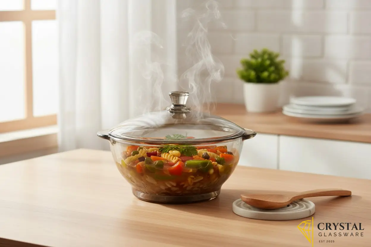 Delisoga Smoke Round Bowl with Lid